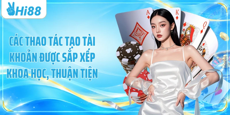 Các thao tác tạo tài khoản được sắp xếp khoa học, thuận tiện