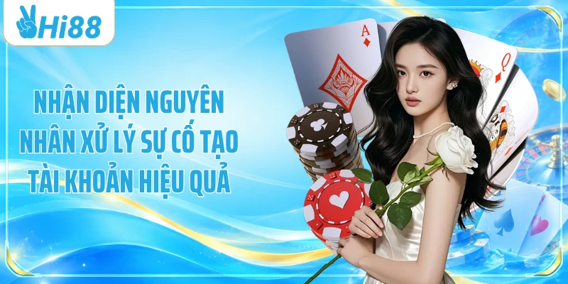 Nhận diện nguyên nhân xử lý sự cố tạo tài khoản hiệu quả
